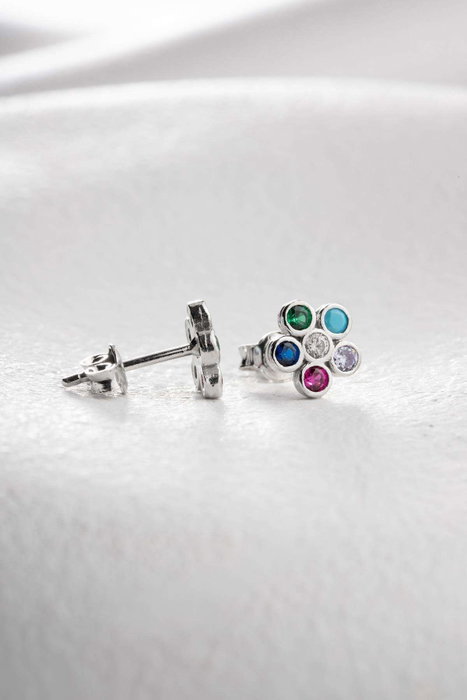 Heliophilia Silver Pendientes de Plata de Ley con Recubrimiento de Rodio NRZ1000271
